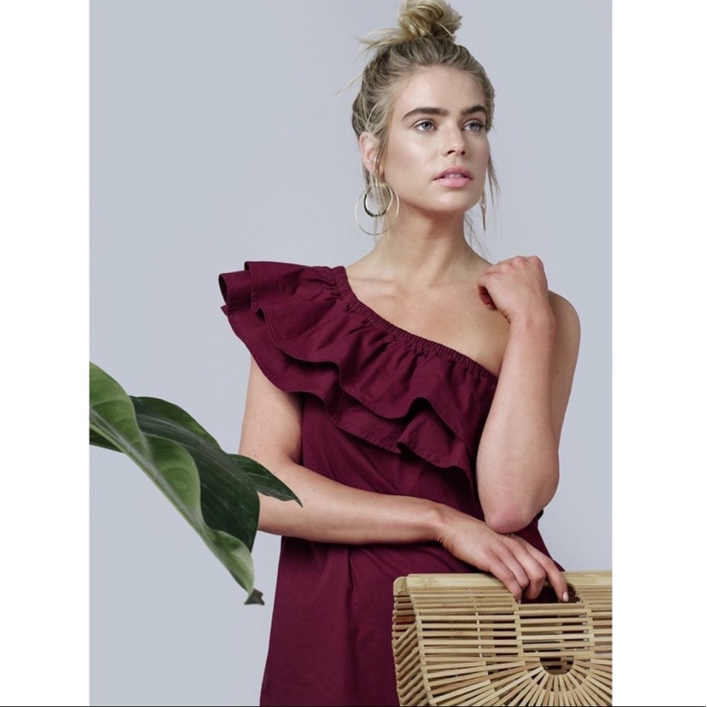 Sincerely Jules One Shoulder Ruffled Mini Dress